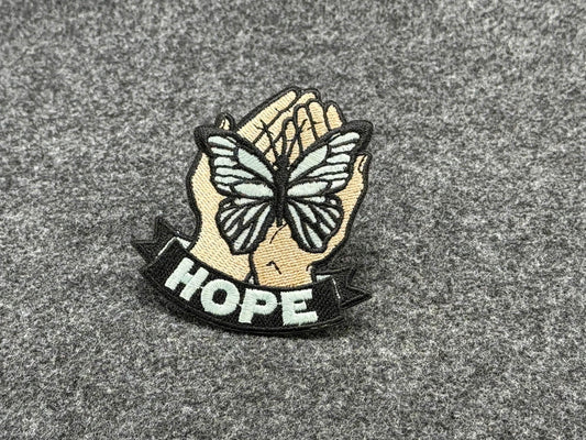 Hope Butterfly - Glow in the Dark Embroidered Patch