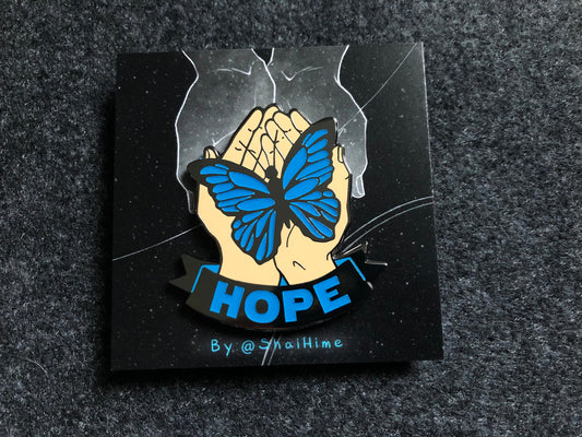 Hope Butterfly - Glow in the Dark Hard Enamel Pin