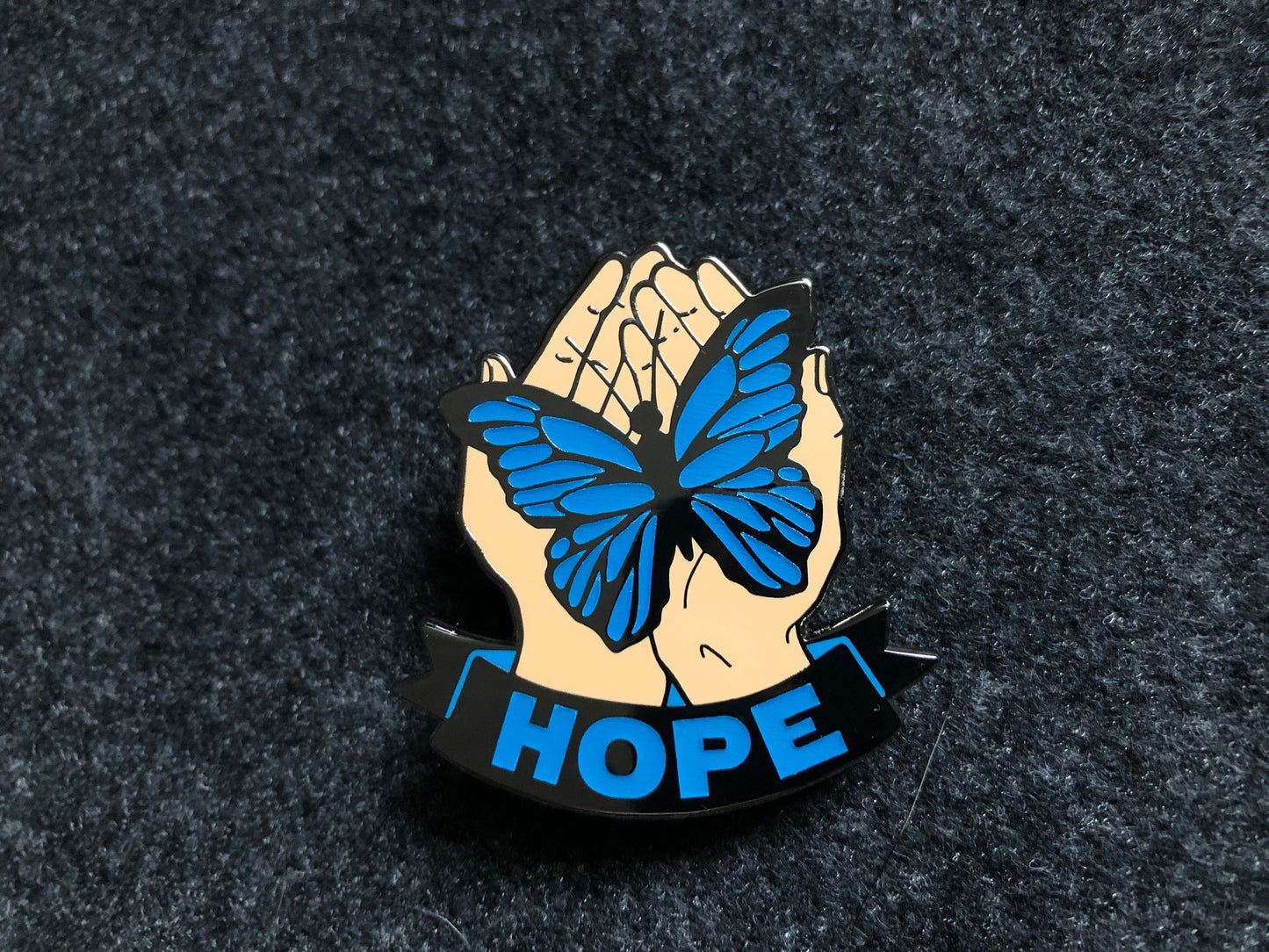 Hope Butterfly - Glow in the Dark Hard Enamel Pin