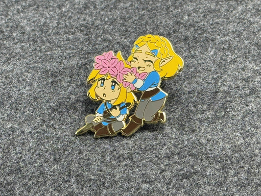 BOTW - ZeLink Flower Crown- Hard Enamel Pin