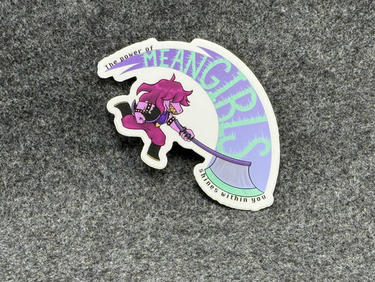 Deltarune - Susie "The power of mean girls shines within you" Die Cut Sticker