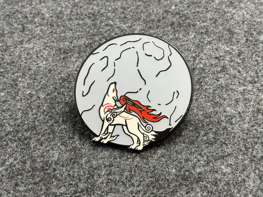 Okami Ammy Howling Glow in the Dark Hard Enamel Pin