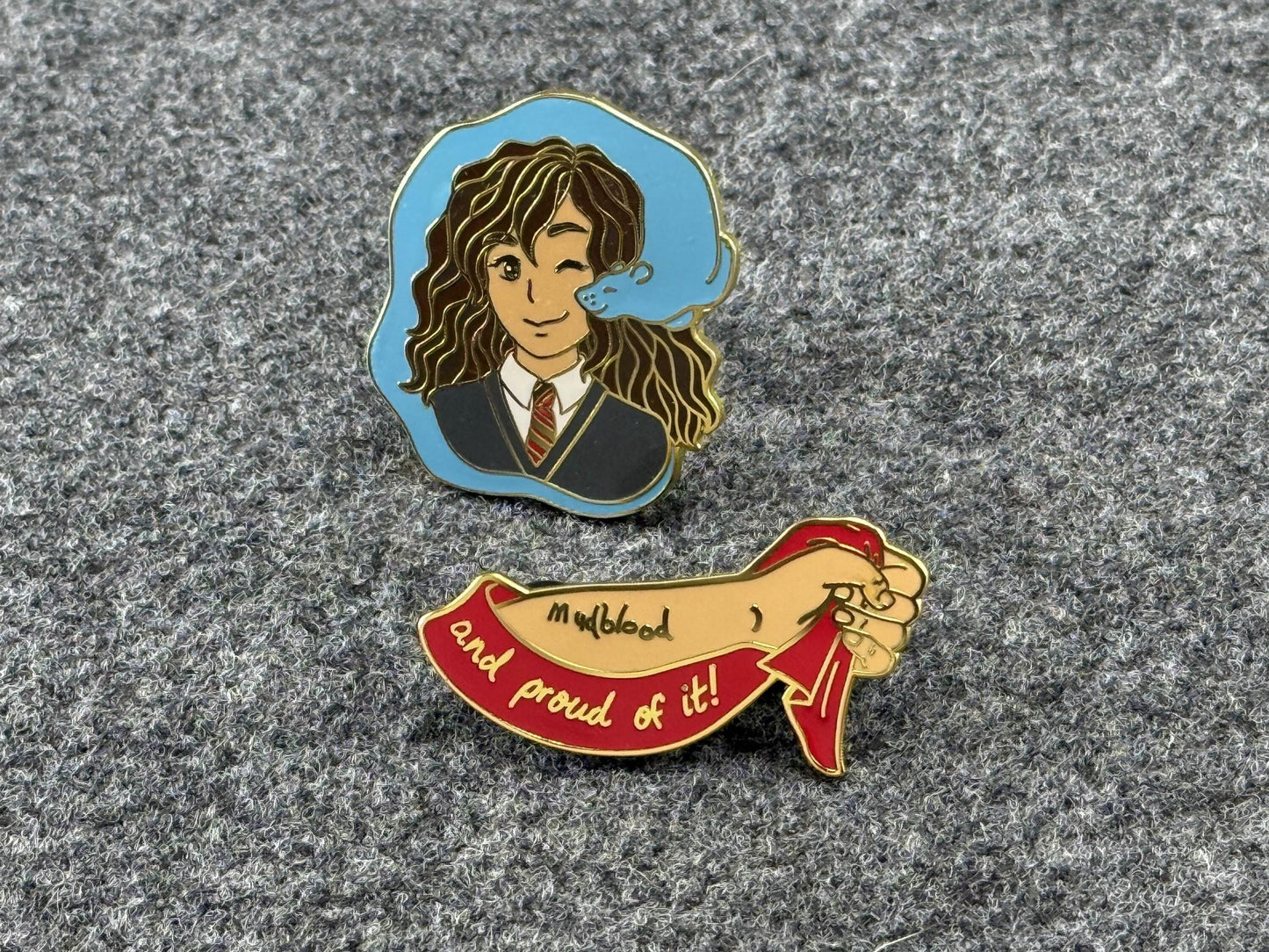 Brightest Witch Otter and Quote HP Hard Enamel Pins